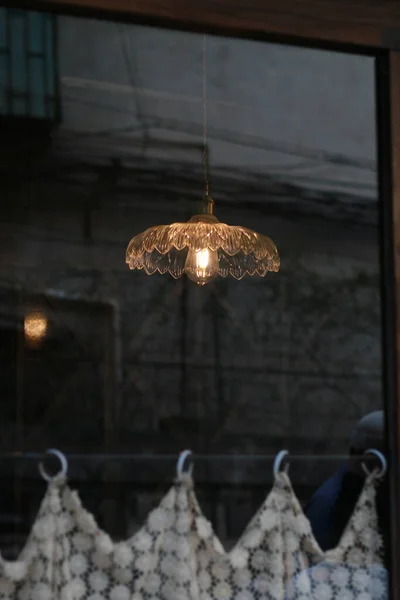 decorative lamp hanging on the ceiling
