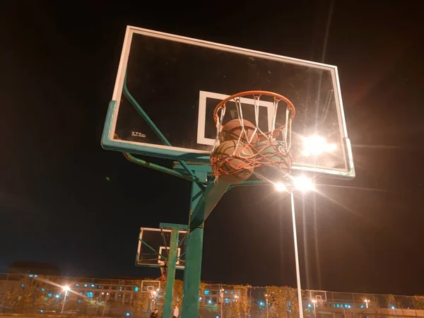 basketball player on the stadium