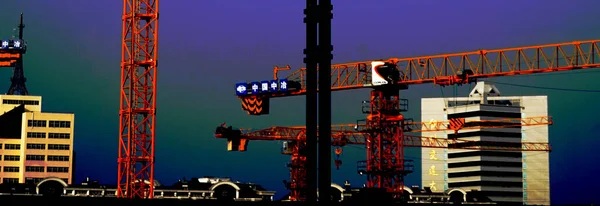 construction site with cranes and crane