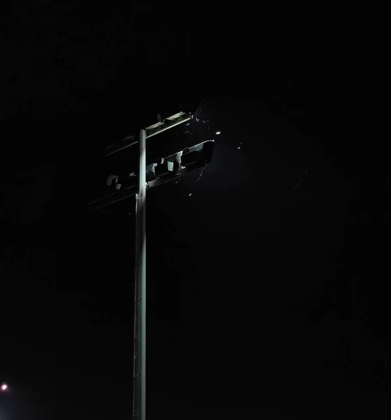 street lamp on the night sky