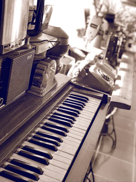 piano keyboard with a musical instrument