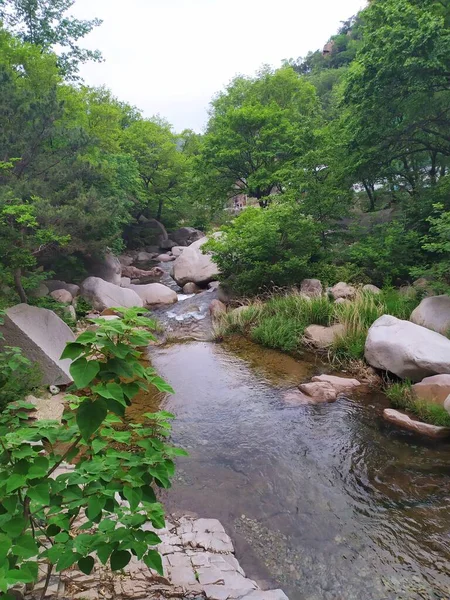 beautiful landscape with a waterfall