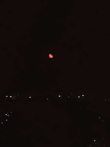 Cielo Nocturno Con Luna — Foto de Stock