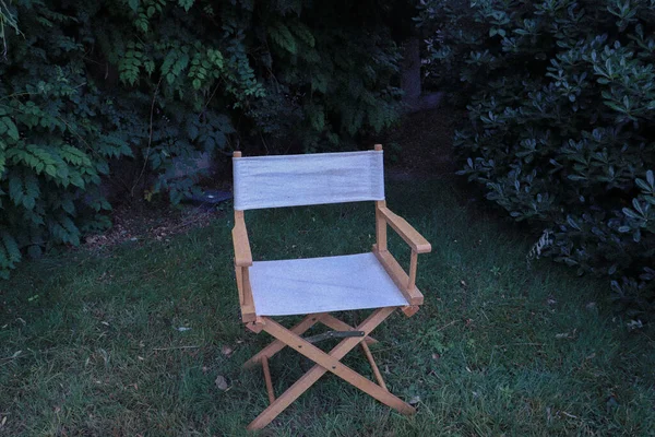 wooden chair in the park