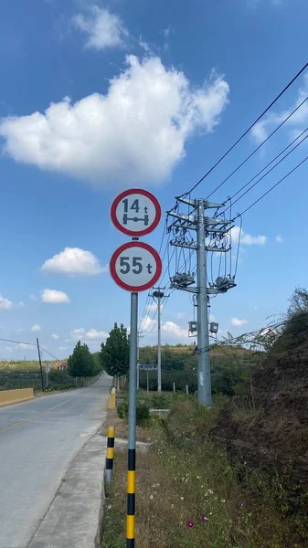 road sign in the city of the state of israel