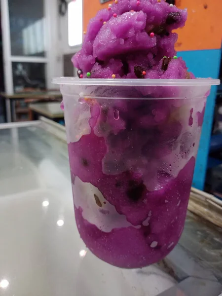 ice cream in a glass jar