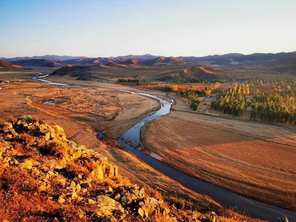 beautiful landscape of the valley of the colorado river in the autumn