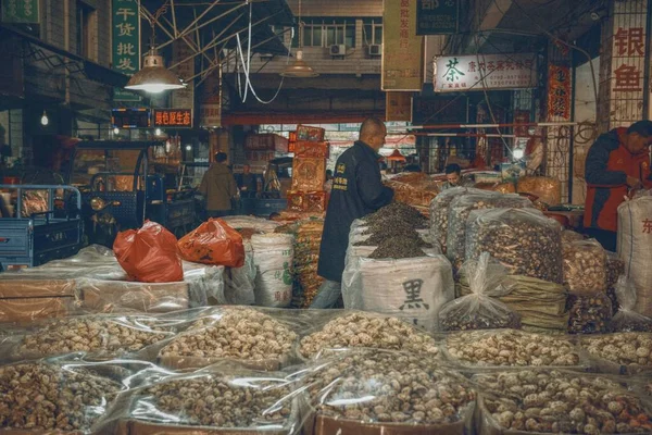 traditional market in the city of barcelona