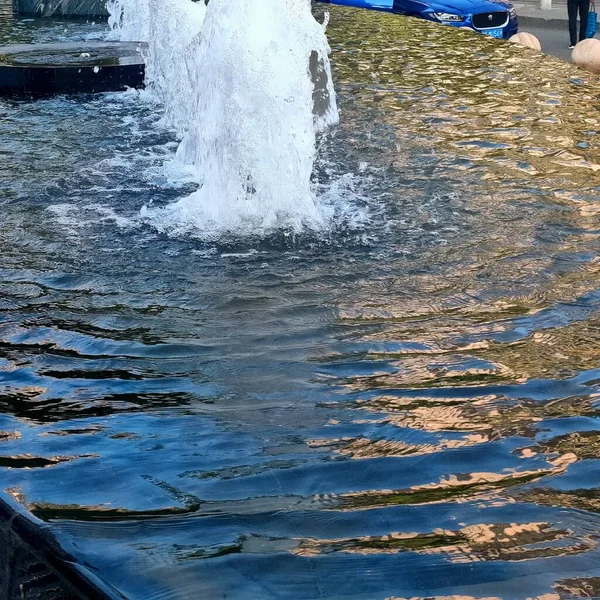 water fountain in the river