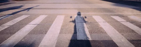 pedestrian crossing road with a lot of white stripes