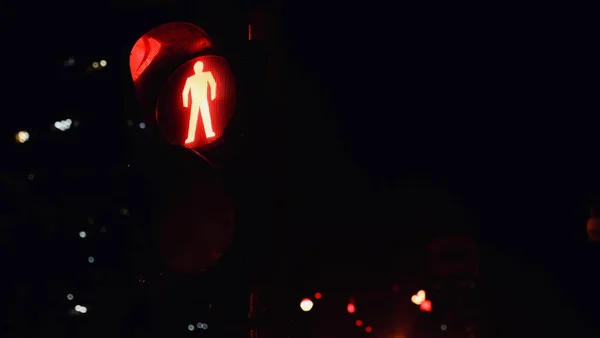 red light bulb in the night