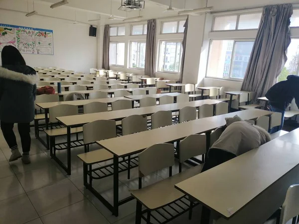 empty classroom in the university
