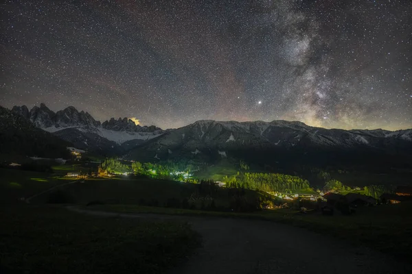 beautiful night view of the mountains