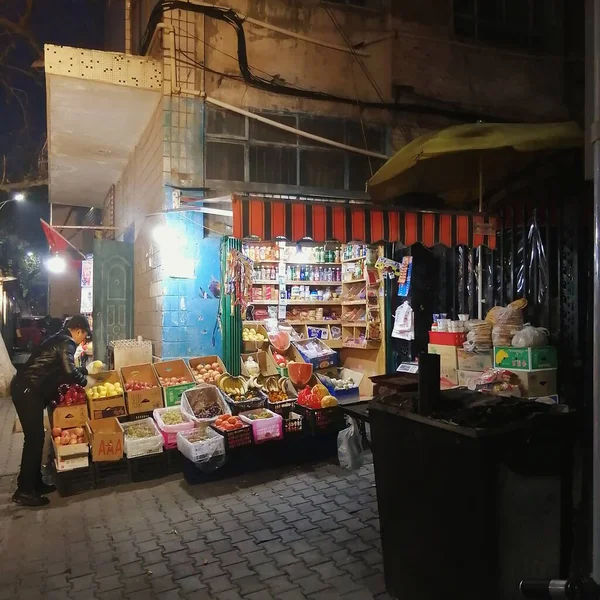 street market, hong kong-circa january, 2019: interior of the store in the city of hoi