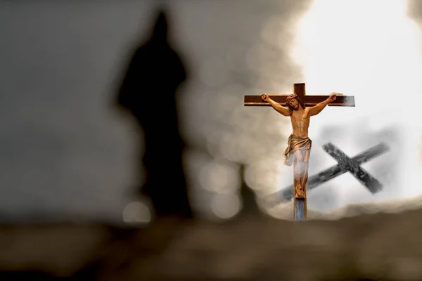 cross on the background of the church