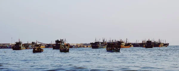 fishing boats in the sea