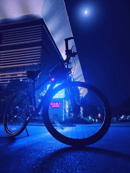 modern city bike in the night