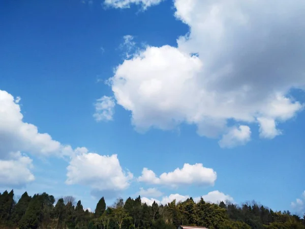 beautiful landscape with clouds and blue sky
