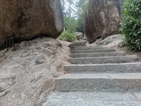 stone stairs in the park