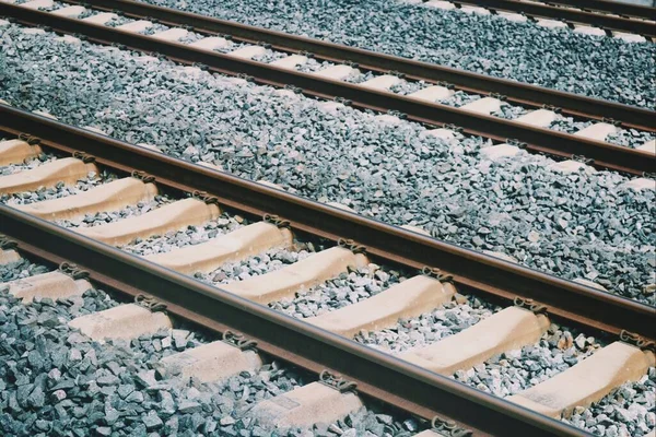 railway tracks on the railroad track.