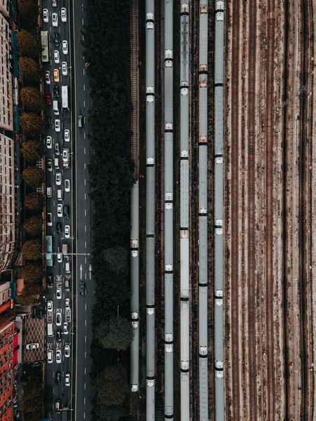 aerial view of the railway station