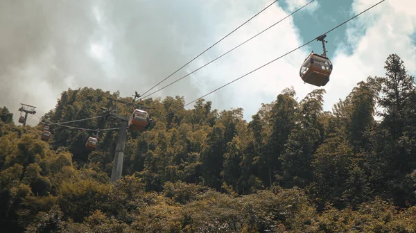 cable car on the top of the mountain