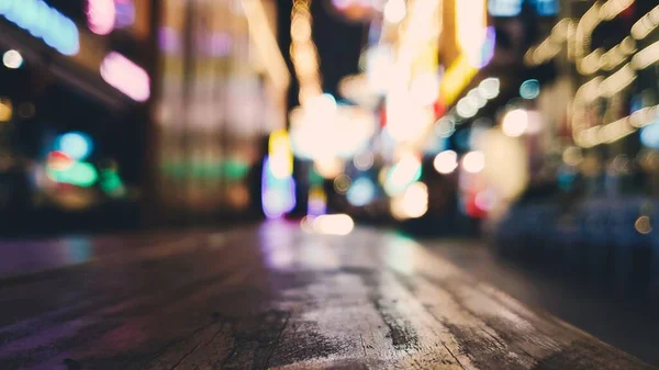 blurred background of street lights