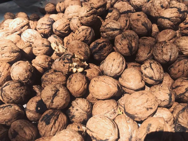 Walnuts Pile Walnut — Stock Photo, Image