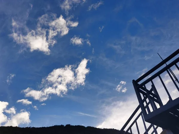 view of the sky and the bridge