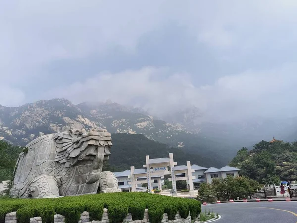 view of the city of the park in the mountains