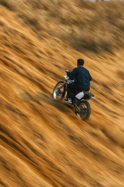 motocross bike in the city