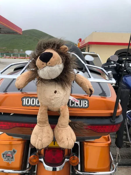 car toy with a teddy bear