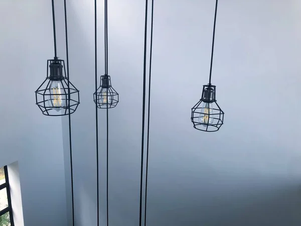 hanging lamps on the ceiling