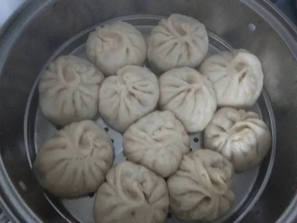 chinese steamed dumpling on the table