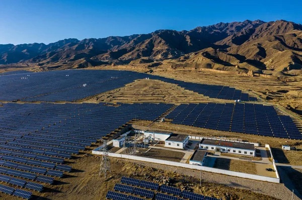 solar panels in the mountains