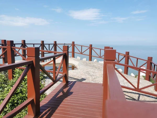 wooden bridge over the sea