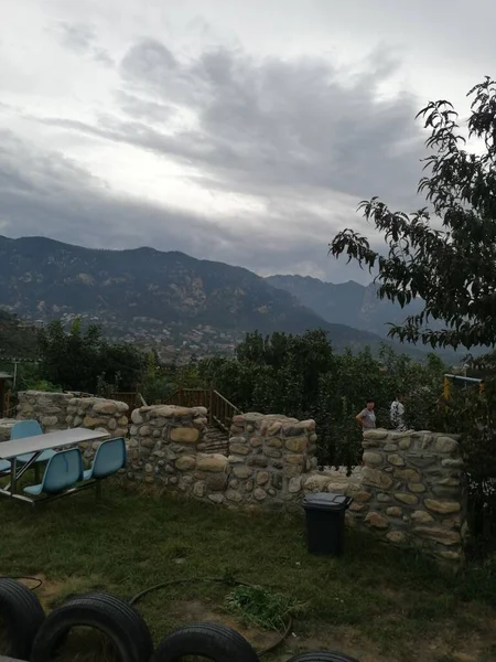 view of the city of the park in the mountains