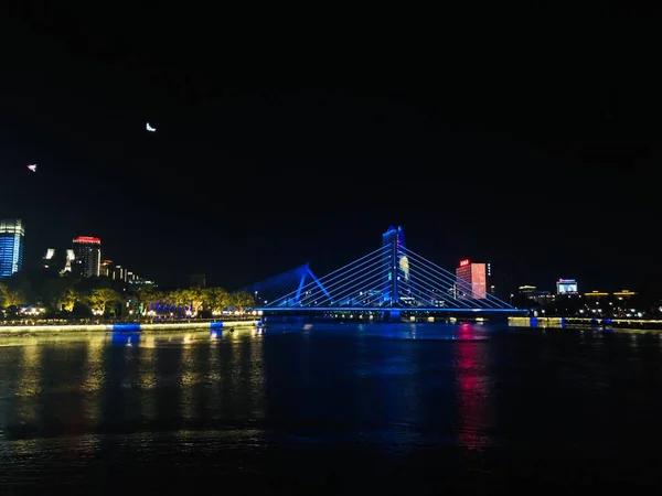 stock image night view of the city of the capital of the most populous of the state of azerbaijan