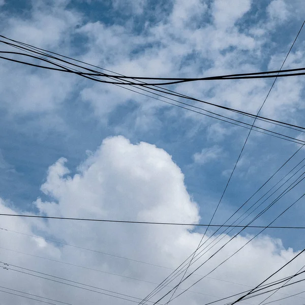 high voltage tower, electricity and power line