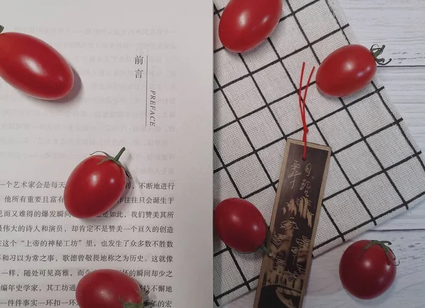 tomato and red tomatoes on a white background