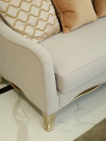 comfortable sofa on white background