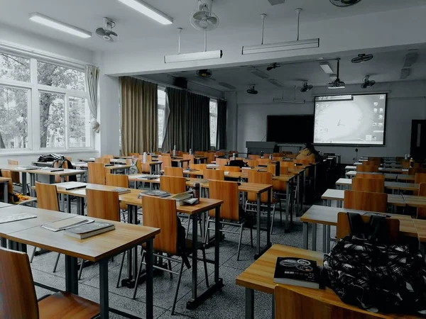 interior of a modern school classroom