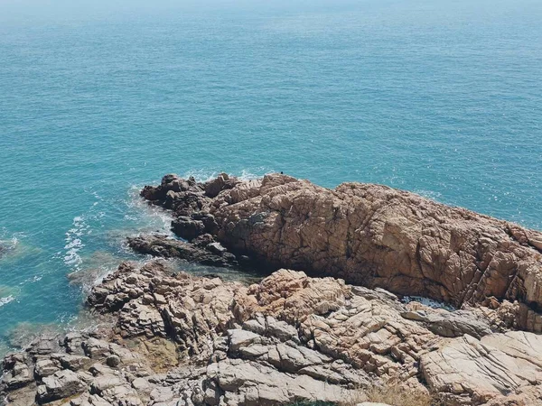 Costa Rocosa Del Mar Mediterráneo Norte Israel — Foto de Stock