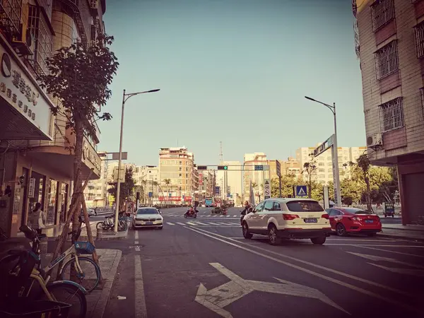 Stock image street view of the city of barcelona