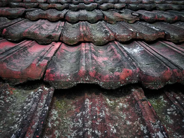 old roof tiles in the city of thailand