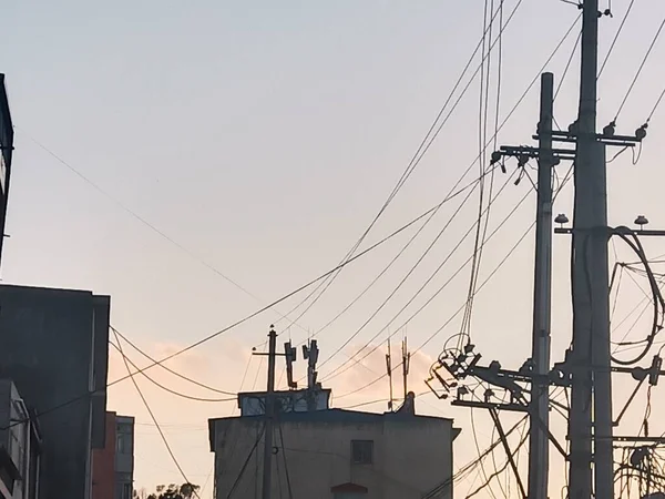 electrical power line and electric wires