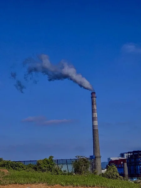 industrial factory, smoke and chimney