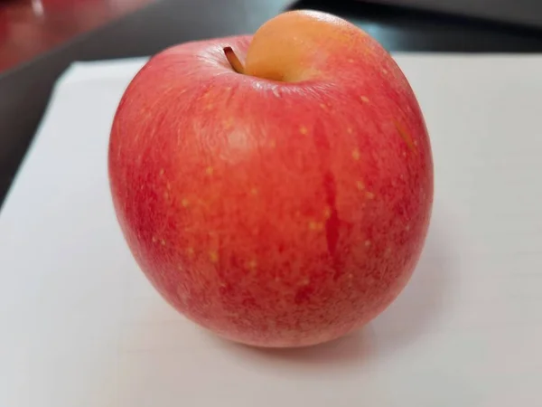 red apple on a white background