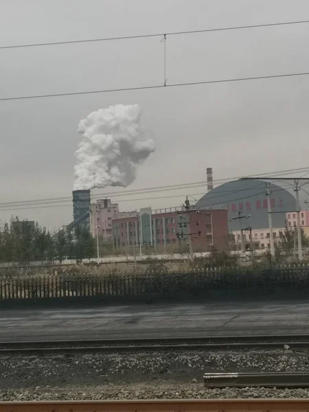 smoke of the factory, industrial background