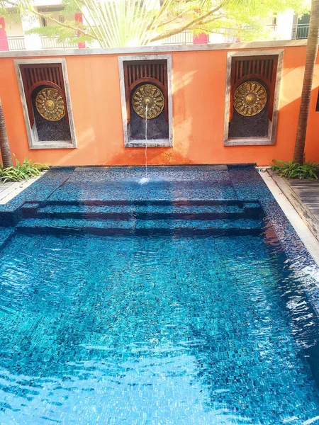 beautiful luxury swimming pool in hotel resort